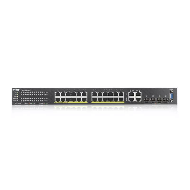 Zyxel GS2220-28HP-EU0101F Netzwerk-Switch Managed L2 Gigabit Ethernet (10/100/1000) Power over Ethernet (PoE) Schwarz