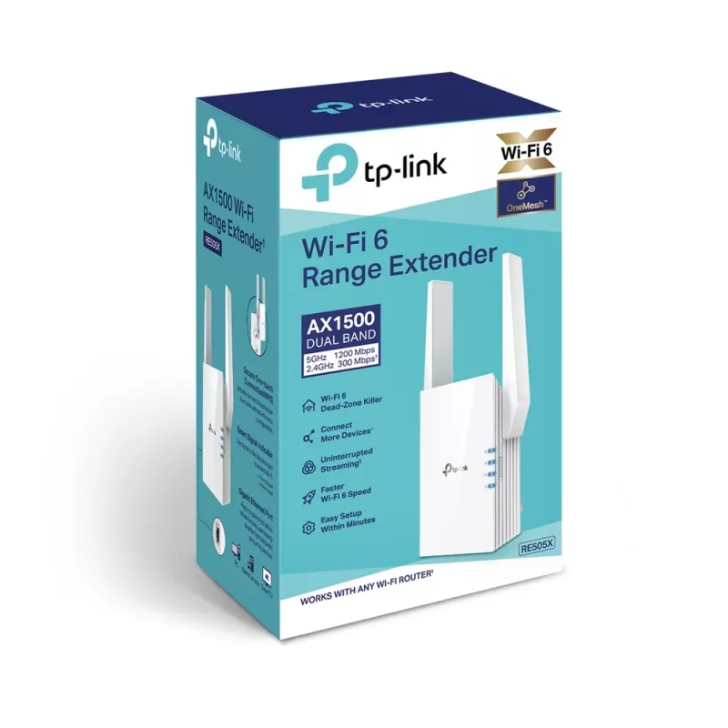 TP-Link RE505X Netzwerk-Extender Netzwerk-Sender und -Empfänger Weiß 10, 100, 1000 Mbit/s