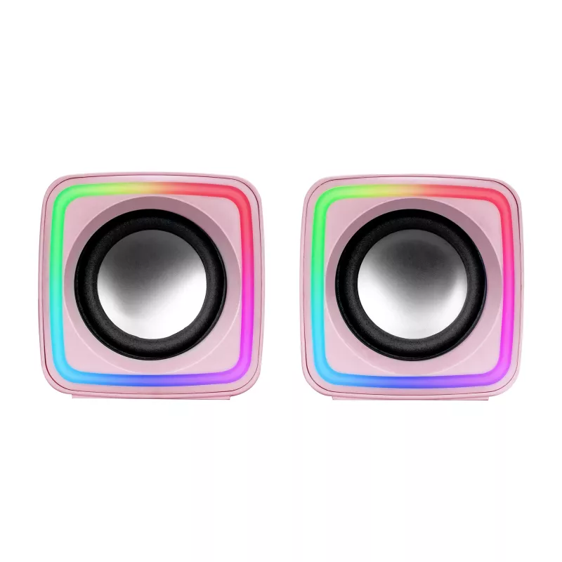 Mars Gaming MSCUBEP Pink kompakte RGB-Gaming-Lautsprecher 8W DSP-Soundprozessor