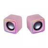 Mars Gaming MSCUBEP Pink kompakte RGB-Gaming-Lautsprecher 8W DSP-Soundprozessor
