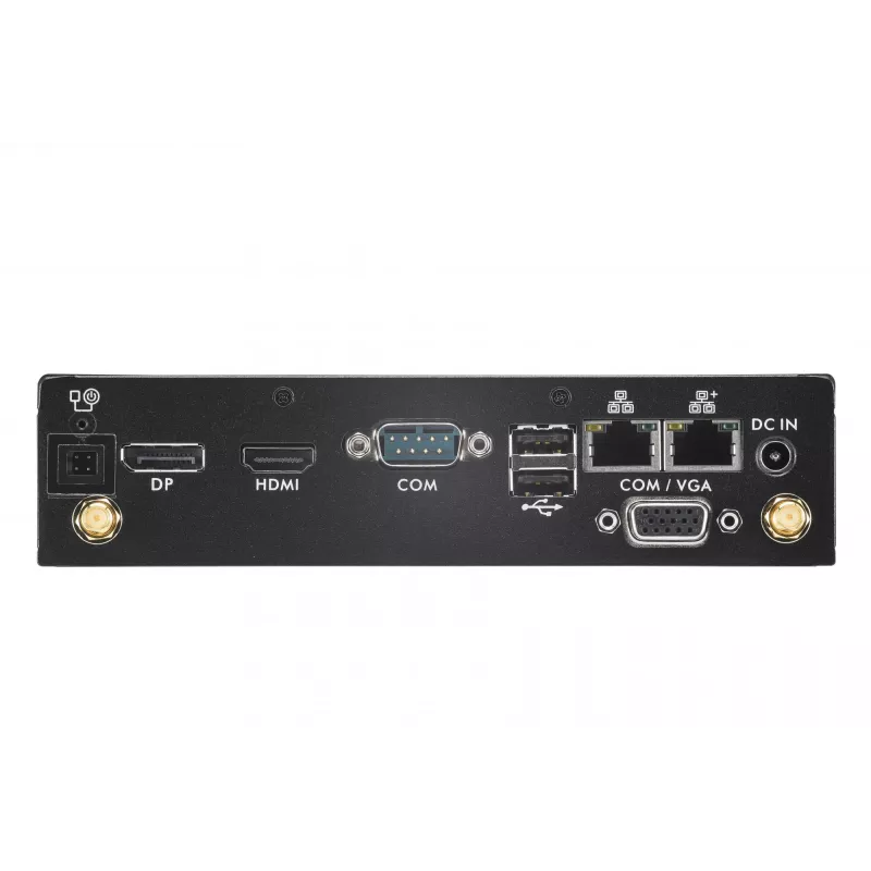Shuttle XPC schlank Barebone DS50U, Intel Celeron 7305, 2x LAN (1x 2.5Gbit ,1x 1Gbit), 1xCOM,1xHDMI,1xDP, 1x VGA, lüfterlos, Dauerbetrieb 24/7