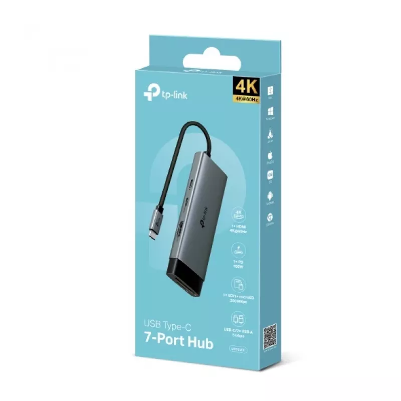 TP-Link UH7020C Schnittstellen-Hub USB 3.2 Gen 1 (3.1 Gen 1) Typ-C 5000 Mbit/s