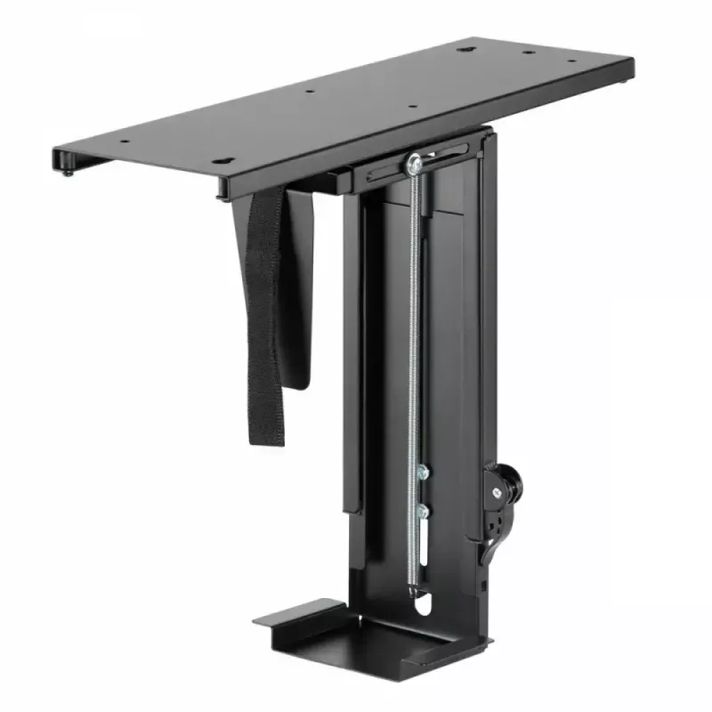 Untertisch-Computerhalterung MACLEAN MC-885, verstellbar, manuelle Höhenverstellung, für bis zu 10 kg, schwarz
