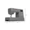 Singer HD6805C Heavy Duty Computerized Nähmaschine, 586 Stiche, 9 Knopflöcher, Grau