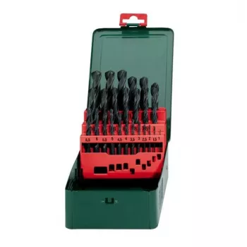 Metabo 627152000 HSS-Metall-Spiralbohrer-Set, 25 Stück, DIN 338