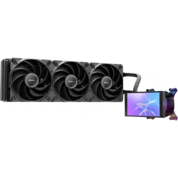 Antec Vortex View 360 AIO CPU-Flüssigkeitskühler mit LCD-Display, 120 mm, Schwarz
