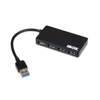 iBox IUH3F56 Interface-Hub USB 3.2 Gen 1 (3.1 Gen 1) Type-A 5000 Mbit/s Schwarz