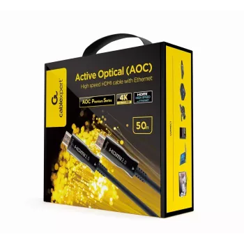 HDMI-Kabel Gembird CCBP-HDMI-AOC-50M-02 50 m, HDMI Typ A, HDMI 2.0, 18 Gbit/s, schwarz