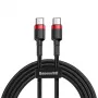 USB-Kabel Baseus Cafule 2m USB-C Schwarz Rot