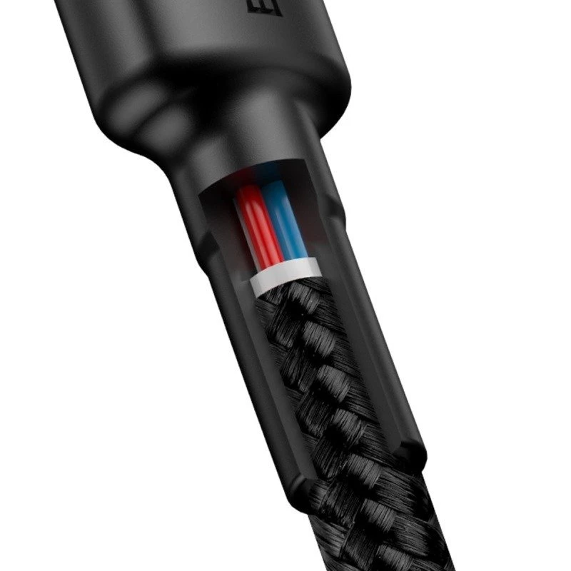USB-Kabel Baseus Cafule 2m USB-C Schwarz Rot