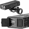 Rockbros Fahrradlampe mit Powerbank-Funktion + USB-C-auf-USB-A-Kabel, 850 lm, schwarz