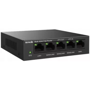 Wired Router Tenda G0-5G-PoE Gigabit Ethernet Schwarz IPSec VPN