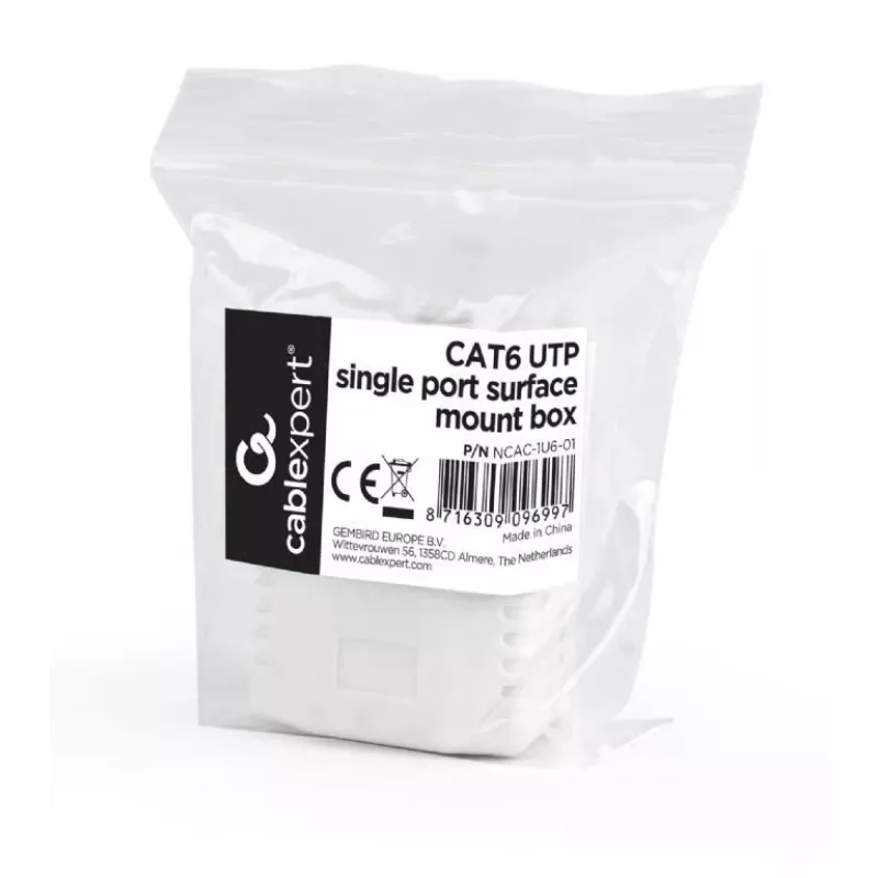 Gembird NCAC-1U6-01 Cat6 Aufputz-Installationsdose