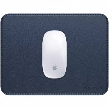 Satechi Premium Maus Pad – Vegan-Leder Mauspad (Blau)
