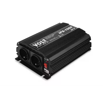 Volt Polska IPS-1000 24/230 V Wechselrichter mit modifizierter Sinuswelle, 700 W Dauerleistung / 1000 W Spitzenleistung