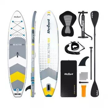 Aufblasbares Stand-up-Paddle-Board Rebel RBA-4501 Weiß – Aufblasbares SUP-Board, Einpersonen