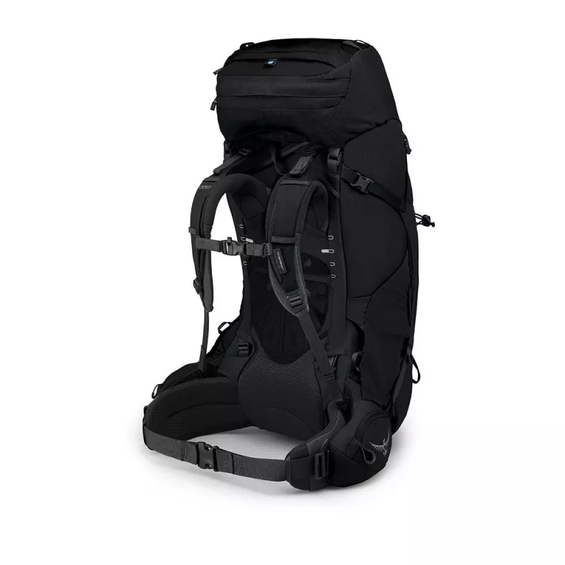 Rucksack Osprey Aether 65 — 65 L, Nylon, Schwarz, 2,2 kg, 40 cm Breite, Herren