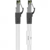 Goobay CAT 8.1 Patchkabel, S/FTP (PiMF), Weiß, 0,5 m - LSZH halogenfrei, Kupfer AWG 24 (55123)