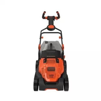 Black & Decker Elektro-Rasenmäher mit Schnitthöhenverstellung, höhenverstellbarer Griff mit Kla
