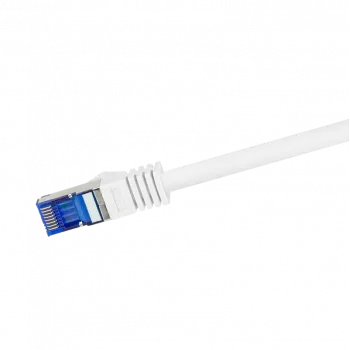 Logilink Professional Ultraflex - Patchkabel - RJ-45 (M) to RJ-45 (M) - 50 cm - 6 mm - S/FTP -Cat.7 Rohkabel (Kabel) / CAT 6a (Ports) - Halogenfrei, vergossen, rasthebelfrei - White, R