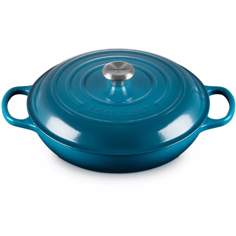 Le Creuset Signature flache runde Schmorpfanne 30 cm Deep Teal (21180306422430)