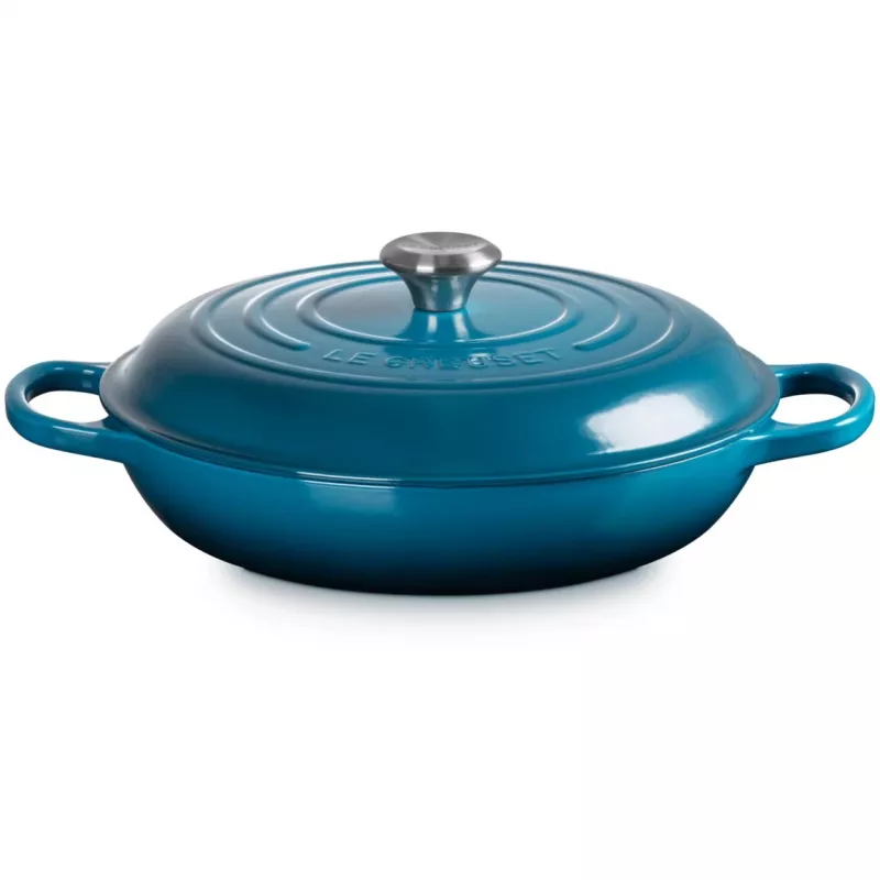 Le Creuset Signature flache runde Schmorpfanne 30 cm Deep Teal (21180306422430)