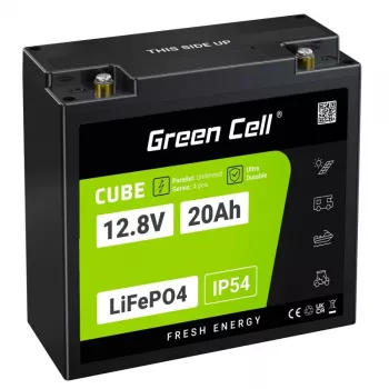 UPS-Batterie Green Cell GC-LFPGC12V20AH Lithium-Eisenphosphat 12,8 V 20 Ah, 256 Wh, 185 x 80 x 170 mm, 3 kg