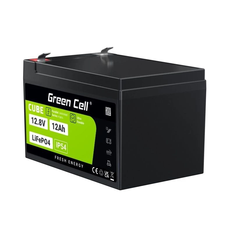 USV-Batterie Green Cell LFPGC12V12AH LiFePO4 12,8V 12Ah (153,6Wh) Schwarz
