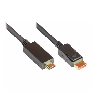 Videokabel-Adapter Alcasa DP14-HDMI10 10m DisplayPort auf HDMI Schwarz