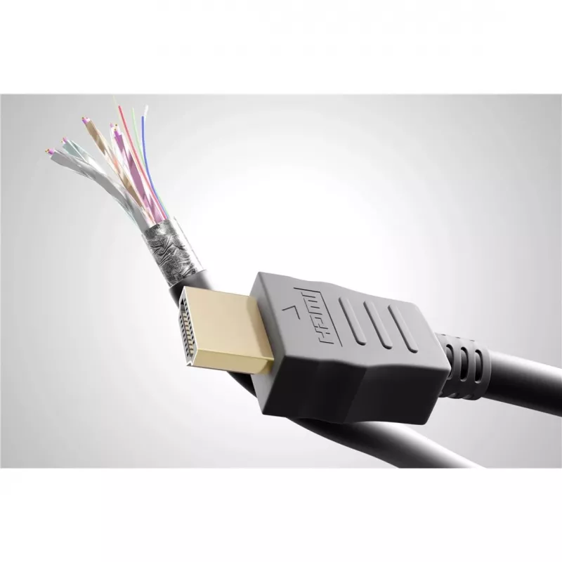 Goobay HDMI 2.0 90°-Winkelkabel mit Ethernet 4K 60Hz 5 m Schwarz