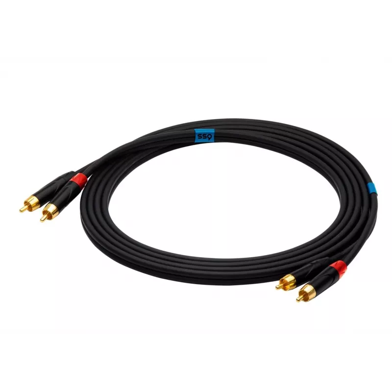 SSQ RCARCA2 SS-1432 Kabel 2x Cinch - 2x Cinch 2 m Schwarz