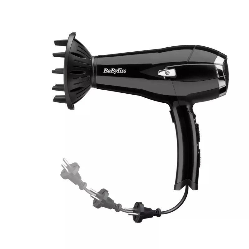 BaByliss D374DE Cordkeeper 2000 Haartrockner, Schwarz