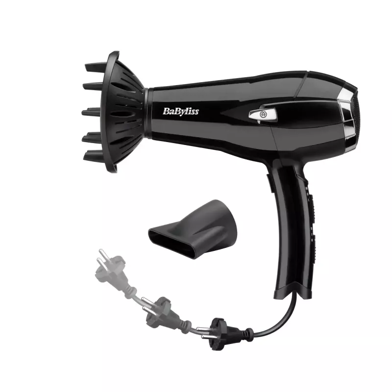 BaByliss D374DE Cordkeeper 2000 Haartrockner, Schwarz