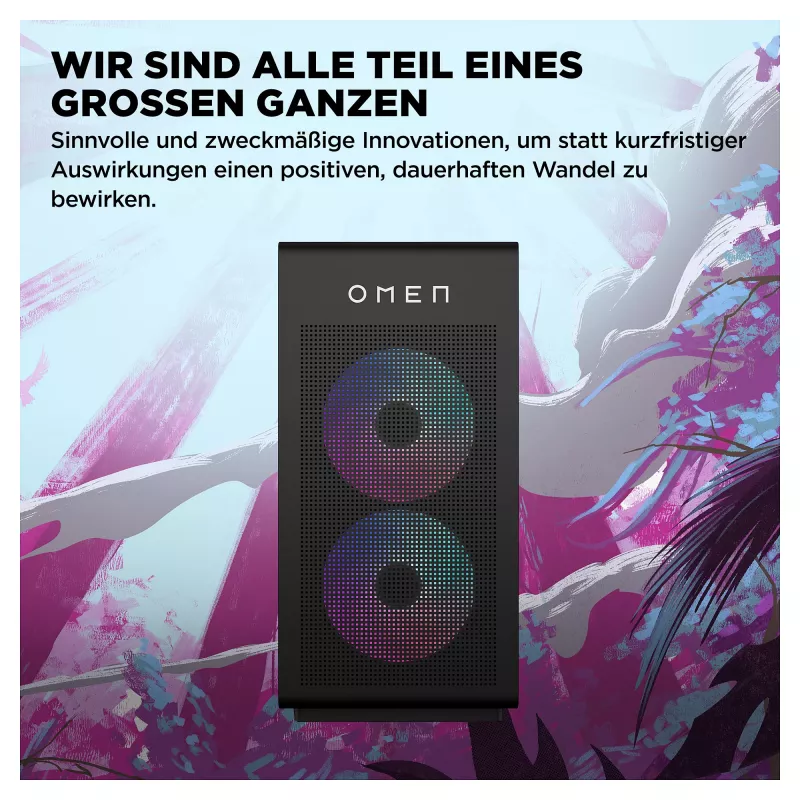 OMEN Desktop Gaming PC GT16-1171ng - AMD Ryzen 7 9800X3D, 32 GB RAM, 2 TB SSD, GeForce RTX 5070Ti, Win
