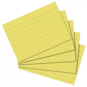 Herlitz Karteikarten A8, liniert, gelb