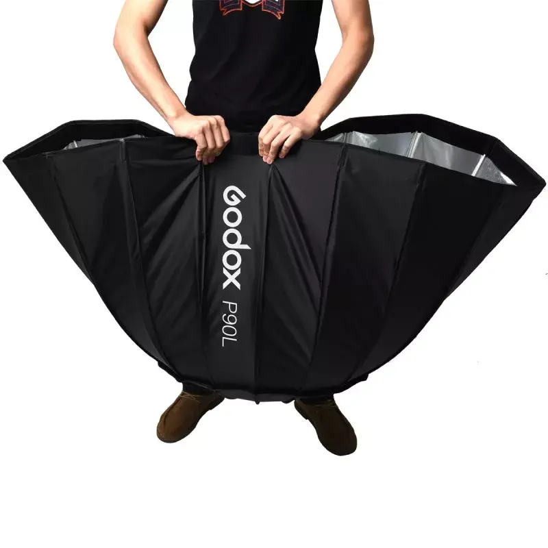 Softbox Godox P90L 90cm Schwarz Nylon Polyester mit Diffusoren