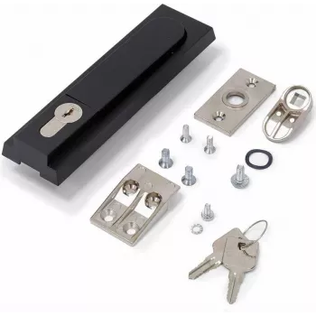 Triton RAX-MS-X35-X2 Metall-Drehgriff mit Schloss für Standschränke, 2 Schlüssel