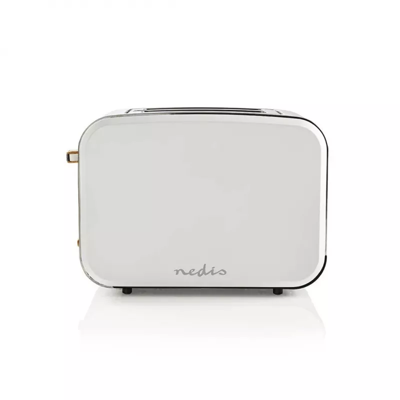 Nedis KABT510EWT Toaster, 2 breite Schlitze, Soft-Touch, weiß
