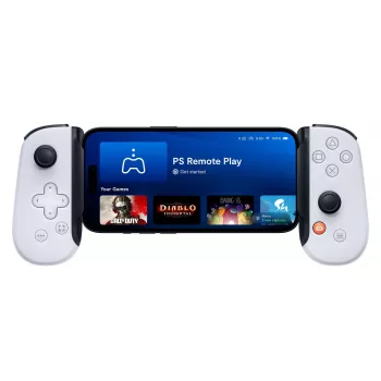 Gamepad Backbone One for iPhone PlayStation Edition Weiß – kabelgebundener Lightning-Steuergerät für PC, PlayStation, Xbox, iOS