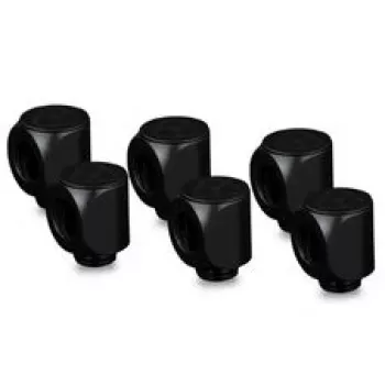 Thermal Grizzly DeltaMate Rotary 90° Fitting, Schwarz, 6er-Pack
