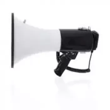 Megaphon Nedis MEPH250WT – Hand-Sirene/Sprachverstärker, 1500 m Reichweite, 120 dB, schwarz/weiß