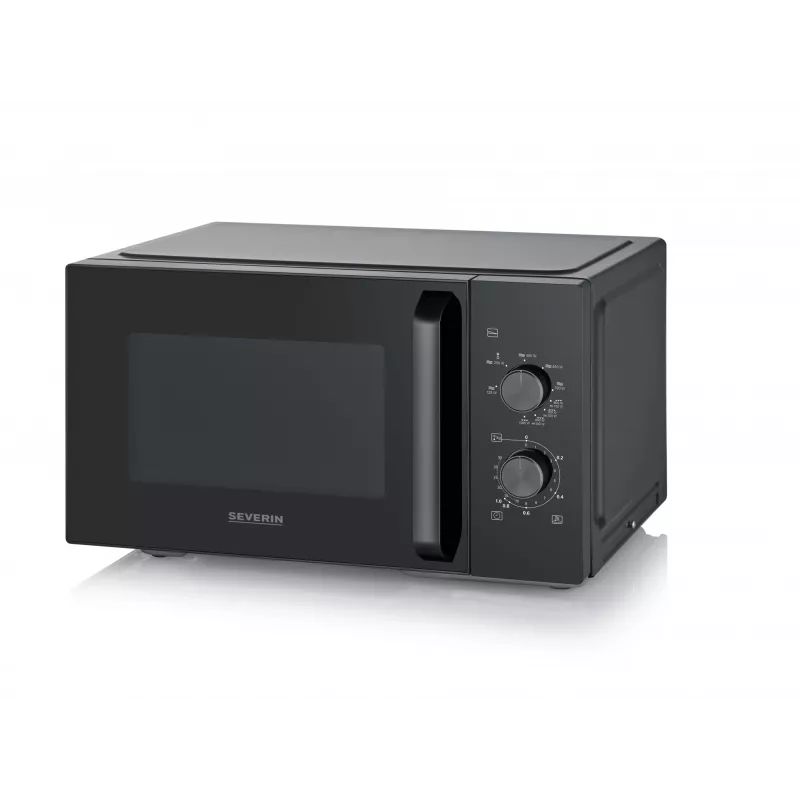 Kombinationsmikrowelle SEVERIN MW 7792, Tischgerät, 20 L, 900 W, Schwarz, Tasten und Drehregler