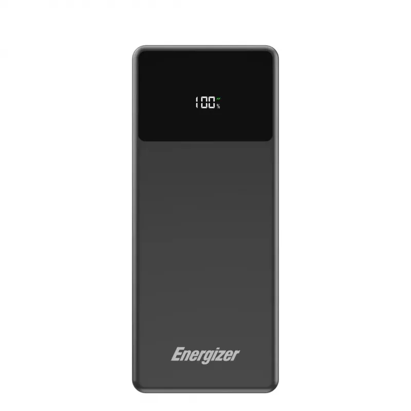 Powerbank Energizer UE27062PQ — 27000 mAh LiPo, 65 W Gesamtleistung, 3 Geräte, Schwarz