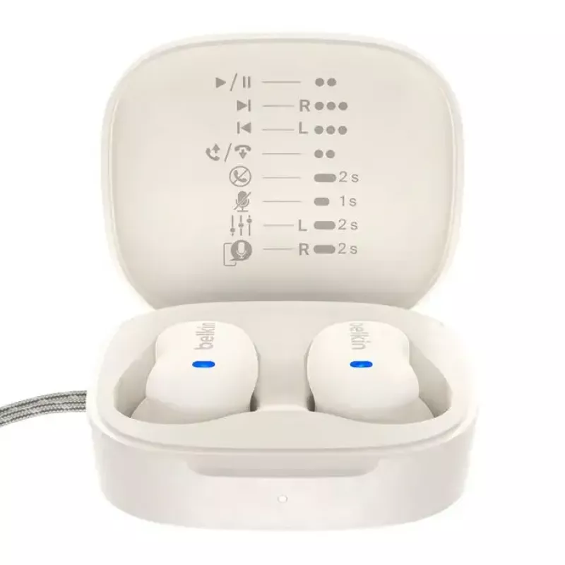 Belkin SoundForm Anywhere True Wireless Earbuds, Cream