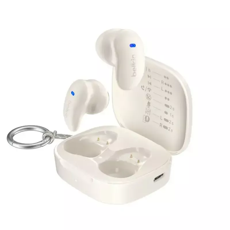 Belkin SoundForm Anywhere True Wireless Earbuds, Cream