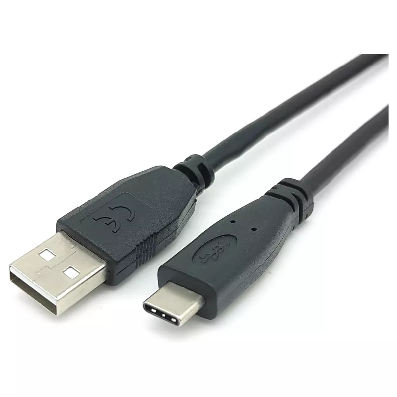 EQUIP USB 2.0 C zu A Kabel M/M 0,5 m, USB 2.0, 0,48 Gbit/s, vernickelte Kontakte, Schwarz