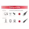 EQUIP USB 2.0 C zu A Kabel M/M 0,5 m, USB 2.0, 0,48 Gbit/s, vernickelte Kontakte, Schwarz