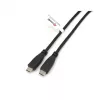 USB-C-auf-USB-C-Kabel 2.0 EQUIP 128833, 0,5 m, PD 60 W, 0,48 Gbit/s, vernickelte Kontakte, schwarz