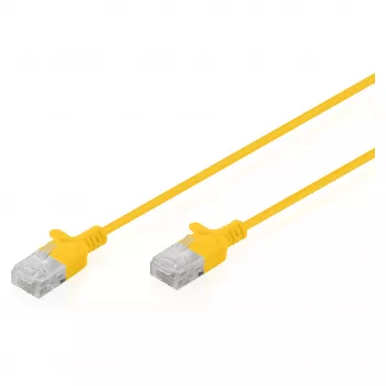 Patchkabel DIGITUS CAT6 U-UTP schlank 0,3 m, gelb