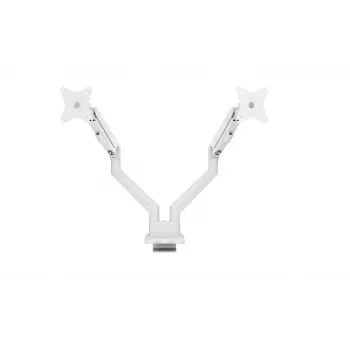 Monitor-Tischhalterung Arozzi AZ-ALZARE-NEO-DUO-WT für 2 Bildschirme, bis zu 81,3 cm (32 Zoll), 18 kg gesamt, VESA 75x75–100x100, weiß